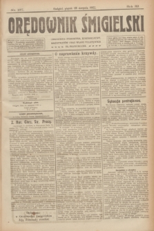 Orędownik Śmigielski. R.32, nr 187 (18 sierpnia 1922)