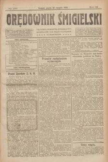 Orędownik Śmigielski. R.32, nr 192 (25 sierpnia 1922)