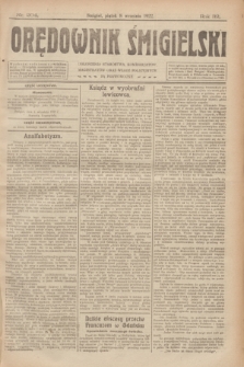 Orędownik Śmigielski. R.32, nr 204 (8 września 1922)