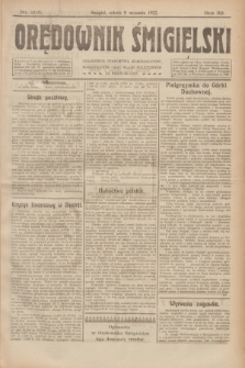 Orędownik Śmigielski. R.32, nr 205 (9 września 1922)