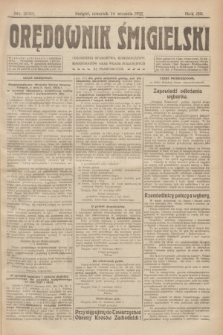 Orędownik Śmigielski. R.32, nr 209 (14 września 1922)