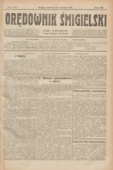 Orędownik Śmigielski : pismo poświęcone wszystkim stanom. R.32, nr 215 (21 września 1922)