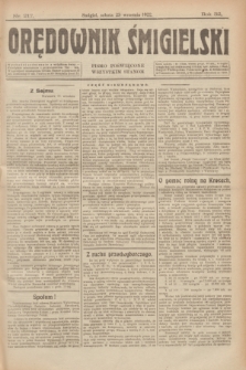 Orędownik Śmigielski : pismo poświęcone wszystkim stanom. R.32, nr 217 (23 września 1922)