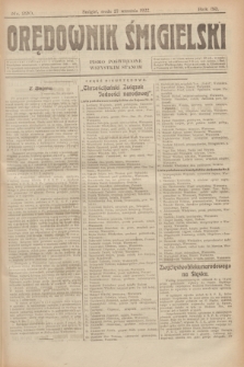 Orędownik Śmigielski : pismo poświęcone wszystkim stanom. R.32, nr 220 (27 września 1922)