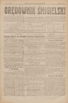 Orędownik Śmigielski : dziennik bezpartyjny dla wszystkich stanów. R.32, nr 226 (4 października 1922)
