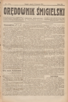 Orędownik Śmigielski : dziennik bezpartyjny dla wszystkich stanów. R.32, nr 251 (3 listopada 1922)