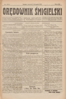 Orędownik Śmigielski : dziennik bezpartyjny dla wszystkich stanów. R.32, nr 256 (9 listopada 1922)