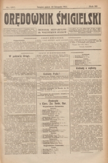 Orędownik Śmigielski : dziennik bezpartyjny dla wszystkich stanów. R.32, nr 257 (10 listopada 1922)