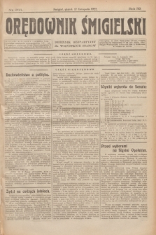 Orędownik Śmigielski : dziennik bezpartyjny dla wszystkich stanów. R.32, nr 263 (17 listopada 1922)