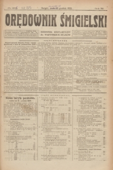 Orędownik Śmigielski : dziennik bezpartyjny dla wszystkich stanów. R.32, nr 284 [i.e.285] (13 [i.e.14] grudnia 1922)