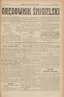Orędownik Śmigielski : dziennik bezpartyjny dla wszystkich stanów. R.32, nr 286 (15 grudnia 1922)