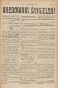 Orędownik Śmigielski : dziennik bezpartyjny dla wszystkich stanów. R.32, nr 287 (16 grudnia 1922)