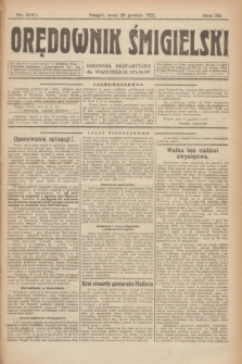 Orędownik Śmigielski : dziennik bezpartyjny dla wszystkich stanów. R.32, nr 290 (20 grudnia 1922)