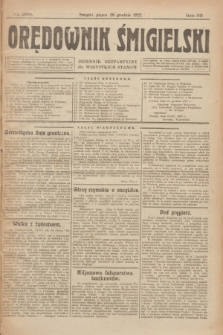 Orędownik Śmigielski : dziennik bezpartyjny dla wszystkich stanów. R.32, nr 296 (29 grudnia 1922)