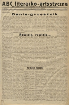 ABC Literacko-Artystyczne : stały dodatek tygodniowy. 1934, nr 1 |PDF|