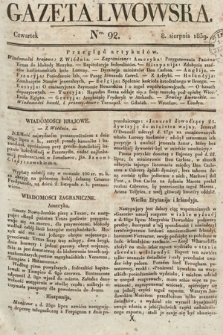 Gazeta Lwowska. 1839, nr 92