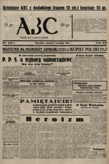 ABC : nowiny codzienne. 1938, nr 261 A |PDF|