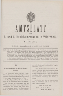Amtsblatt des k. und k. Kreiskommandos in Wierzbnik. Jg.2, Stück 10 (1 Juni 1916)
