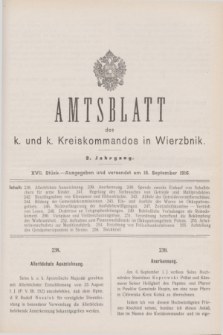 Amtsblatt des K. u. K. Kreiskommandos in Wierzbnik. Jg.2, Stück 17 (15 September 1916)