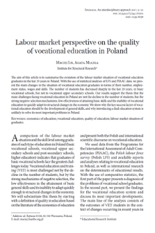 Labour market perspective on the quality of vocational education in Poland