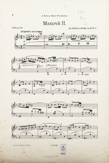 Deux mazureks : pour piano, Op. 26. No 2
