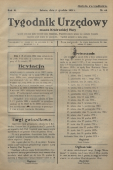 Tygodnik Urzędowy miasta Królewskiej Huty.R.31, nr 48 (5 grudnia 1931)