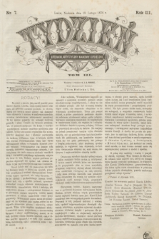 Tydzień Literacki, Artystyczny, Naukowy i Społeczny. R.3, T.3, nr 7 (13 lutego 1876)