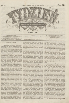 Tydzień Literacki, Artystyczny, Naukowy i Społeczny. R.4, T.4, nr 27 (11 marca 1877)