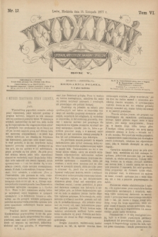 Tydzień Literacki, Artystyczny, Naukowy i Społeczny. R.5, T.6, nr 12 (18 listopada 1877)