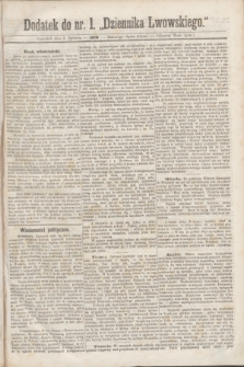 Dodatek do nr 1 „Dziennika Lwowskiego”. [R.2] (2 stycznia 1868)