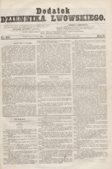 Dodatek Dziennika Lwowskiego. R.2, nr 206 (6 września 1868)