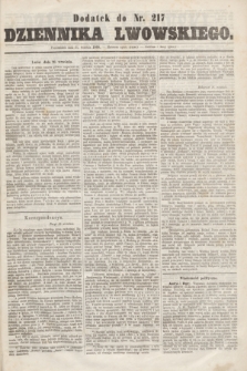 Dodatek do nr 217 Dziennika Lwowskiego. [R.2] (21 września 1868)