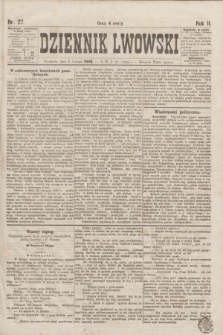Dziennik Lwowski. R.2, nr 27 (2 lutego 1868)