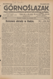 Górnoślązak : Pismo codzienne, poświęcone sprawom ludu polskiego na Śląsku. R.28, nr 201 (1 września 1929) + dod.