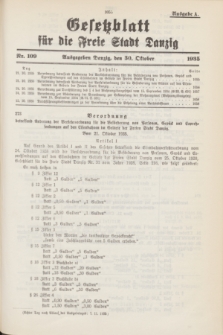 Gesetzblatt für die Freie Stadt Danzig.1935, Nr. 109 (30 October) - Ausgabe A