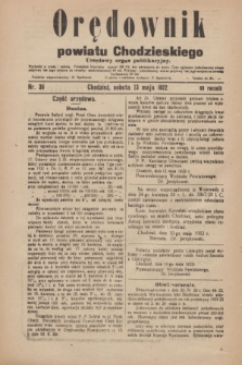 Orędownik powiatu Chodzieskiego : urzędowy organ publikacyjny. R.69, nr 36 (13 maja 1922)
