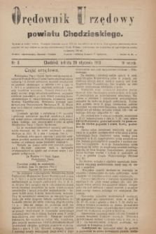 Orędownik Urzędowy powiatu Chodzieskiego. R.70, nr 5 (20 stycznia 1923)
