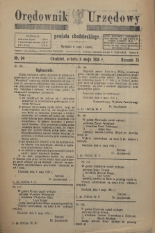 Orędownik Urzędowy powiatu chodzieskiego. R.73, nr 34 (9 maja 1926)