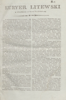Kuryer Litewski. 1807, N. 5 (16 stycznia)