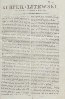 Kuryer Litewski. 1807, N. 92 (20 listopada)