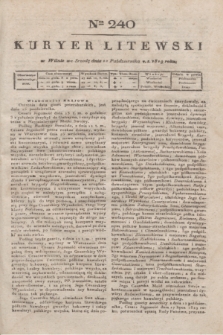 Kuryer Litewski. 1819, Ner 240 (22 października)