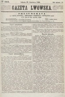 Gazeta Lwowska. 1863, nr 145
