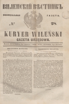 Vilenskìj Věstnik'' : officìal'naâ gazeta = Kuryer Wileński : gazeta urzędowa. 1848, № 28 (6 kwietnia)