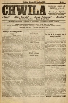 Chwila : „Czas” – „Głos Narodu” – „Nowa Reforma” – „Nowiny” : wydanie wspólne. 1913, nr 2 |PDF|