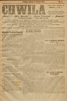 Chwila : „Czas” – „Głos Narodu” – „Nowa Reforma” – „Nowiny” : wydanie wspólne. 1913, nr 4 |PDF|