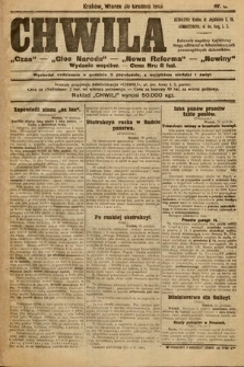 Chwila : „Czas” – „Głos Narodu” – „Nowa Reforma” – „Nowiny” : wydanie wspólne. 1913, nr 6 |PDF|