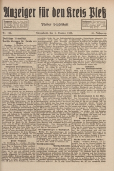 Anzeiger für den Kreis Pleß : Plesser Stadtblatt. Jg.81, Nr. 120 (8 Oktober 1932)