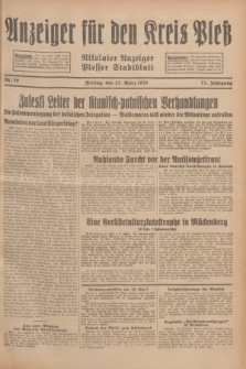 Anzeiger für den Kreis Pleß : Nikolaier Anzeiger : Plesser Stadtblatt. Jg.77, Nr. 36 (23 März 1928)