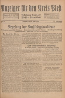 Anzeiger für den Kreis Pleß : Nikolaier Anzeiger : Plesser Stadtblatt. Jg.77, Nr. 43 (8 April 1928)