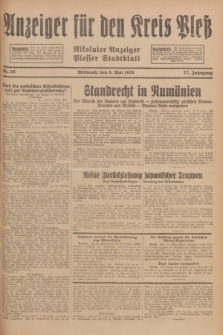 Anzeiger für den Kreis Pleß : Nikolaier Anzeiger : Plesser Stadtblatt. Jg.77, Nr. 56 (9 Mai 1928)